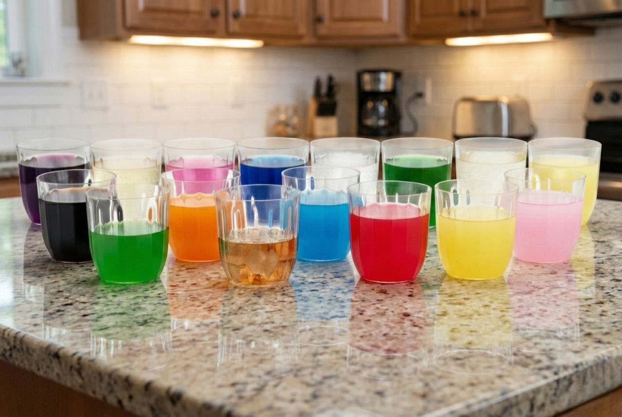 (Pack of 16) Transparent Glasses for Water, Juice, Cocktails & Beverages (Set of 16, 300 ml) Glass Set Water/Juice Glass