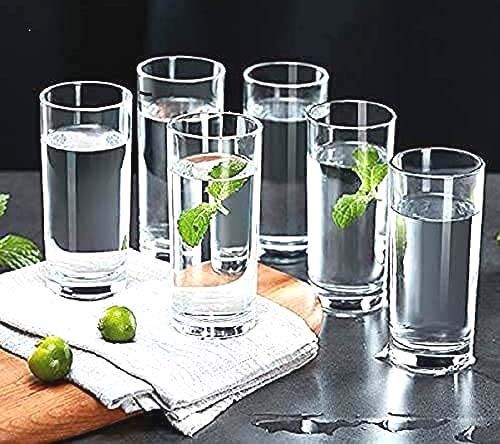 vitrely (Pack of 6) presenting shiny clear crystal water, juice, beer, whisky high quality glass Glass Set Water/Juice Glass-picture-0