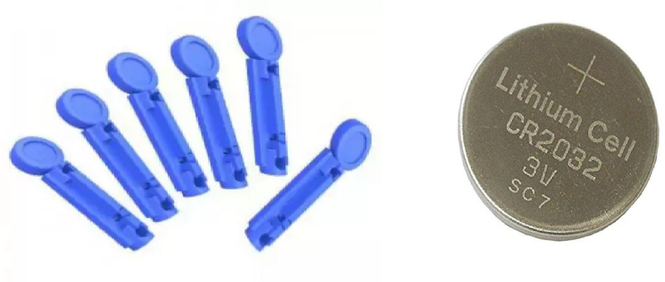 NoMed CR-2032 Lithium Cell With 50 Round Blood Lancet for Dr Morepen BG03 Glucometer Lancets-picture-36