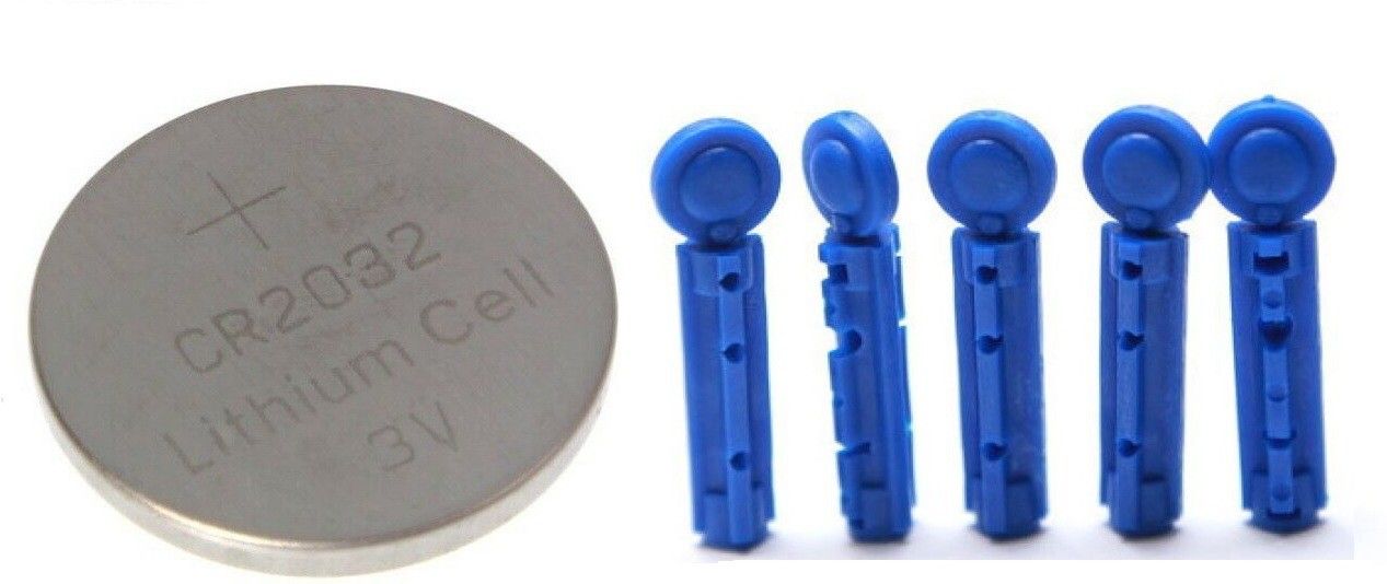 NoMed CR-2032 Lithium Cell With 100 Round Blood Lancet for Dr Morepen BG03 Glucometer Lancets-picture-10