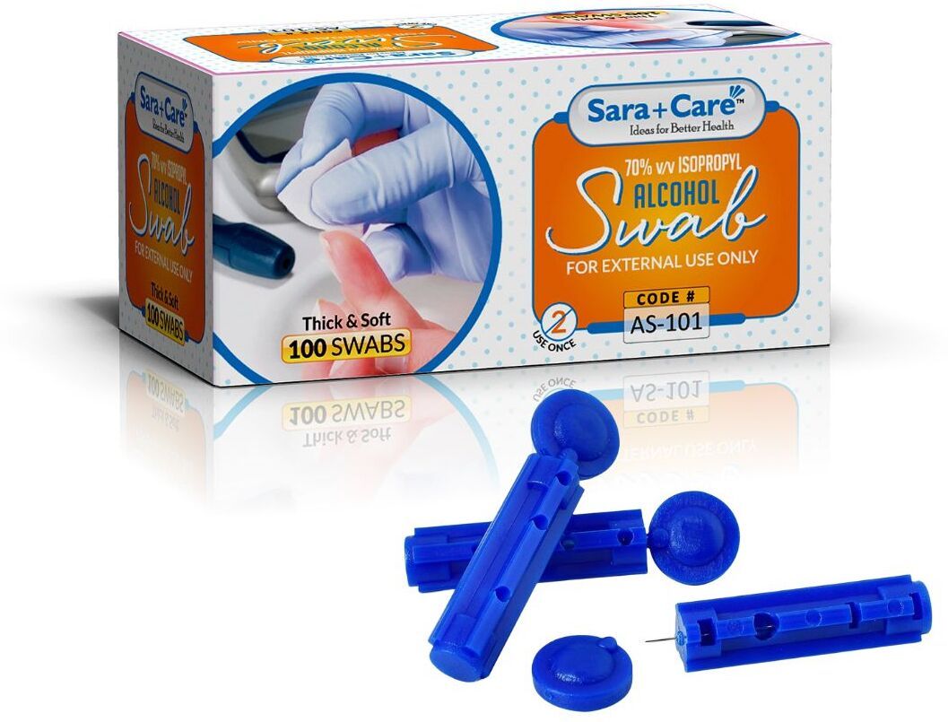 Sara + Care Ultrafine Needle Lancets Round With Alcohol Swab Glucometer Lancets-picture-22