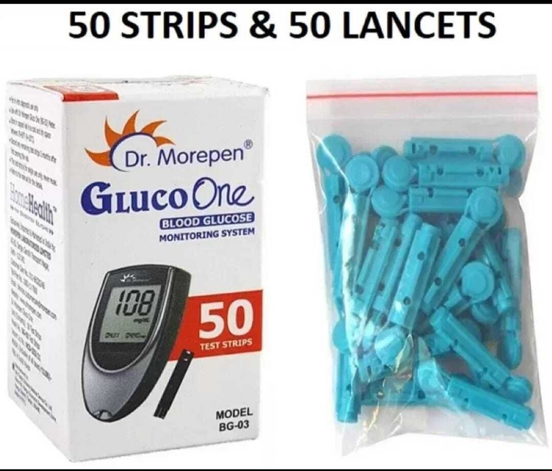 Dr. Morepen 50 lancets 50 Glucometer Strips-picture-17