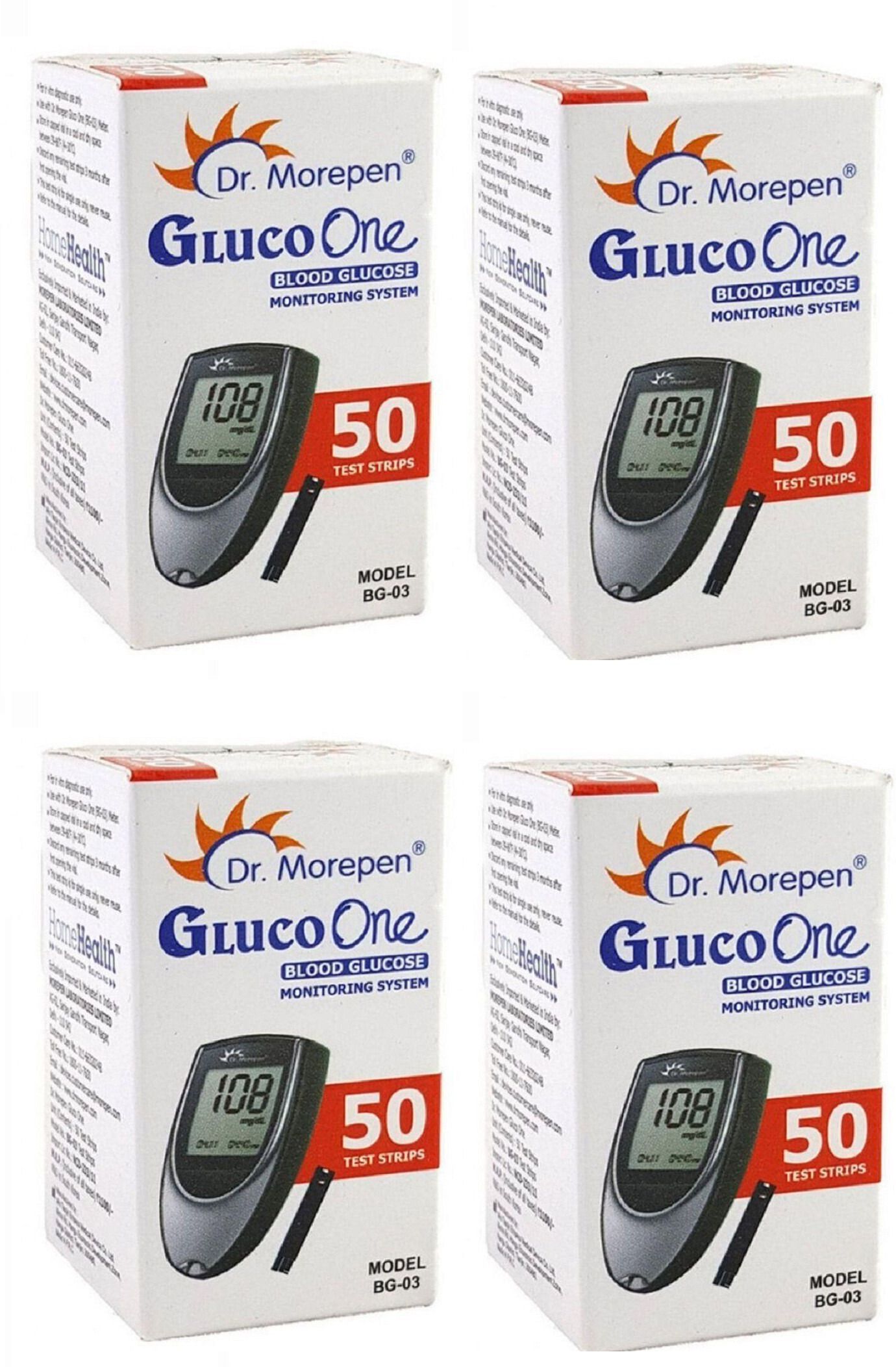 Dr. Morepen BG 03 Strips Test 200 Glucometer Strips-picture-25