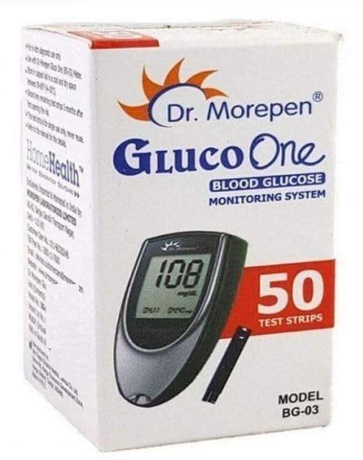 Dr. Morepen BG 03 Strips Test 50 Glucometer Strips-picture-48