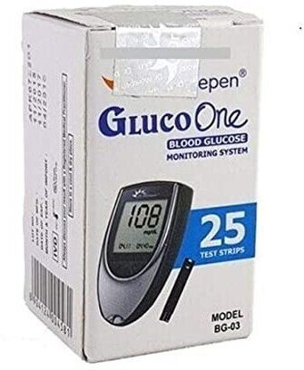 dr. morepen Dr Morepen BG03 Blood Glucose Test Strips 25 Glucometer image 1