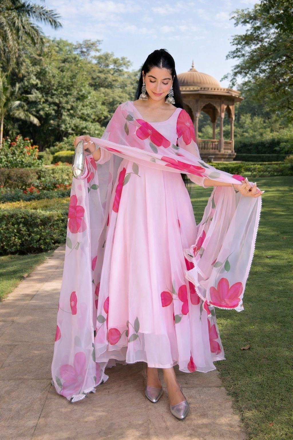 Printed Georgette Stitched Anarkali Gown-image-25
