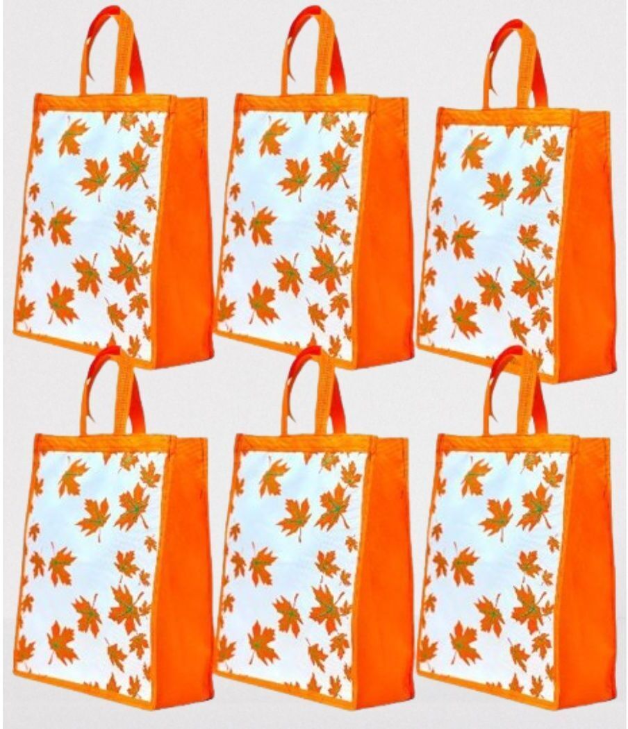 carry cloud Reusable Grocery Shopping Bag With Handle | Pack of 6 Grocery Bags-picture-50
