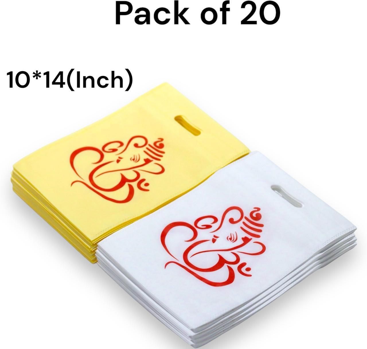 carry cloud Non Woven D Cut Carry Bag 10x14 Inch 60 GSM Ganesh Ji Bags Grocery Bags Pack of 20 Grocery Bags-picture-32
