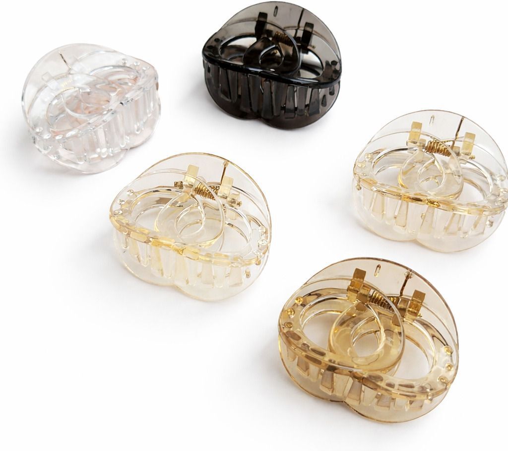 Hair Claw Clutchers for Women & Girls in Crystal Finish Premium Quality Set of 5 Hair Clip-image-30