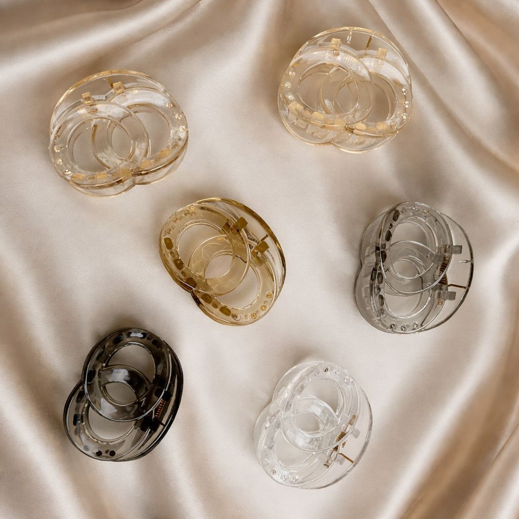 Medium Size Korean Design & French Style Hair Clutcher Claw |Pack of 6| Hair Claw-image-38