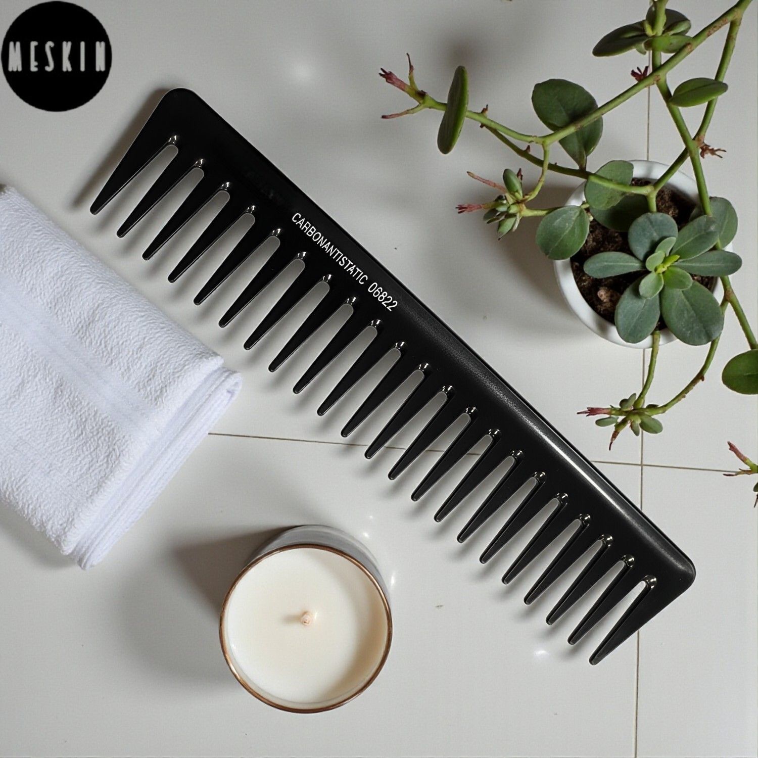 Professional Carbon Fiber Wide Tooth Comb - (Model 06822, Pack of 1)-image-29