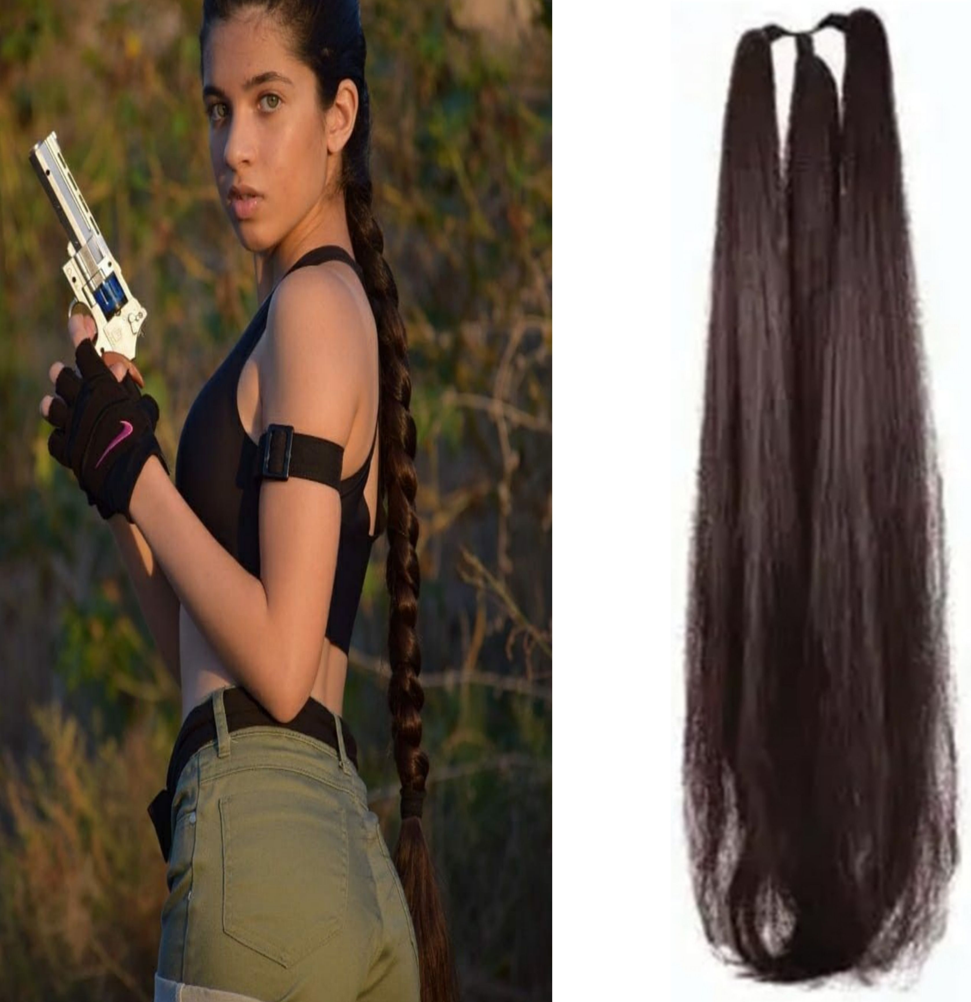ifkart India Fashion kart Nice Women's Girls's Brown Choti 70gm extensions Hair Extension-picture-14