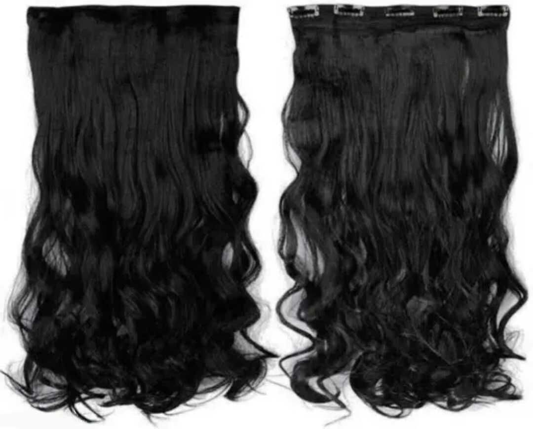 Silky Bounce Frizz-Free 5-Clip Black – 24 Inch Hair Extension-image-48