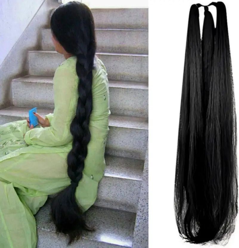 Instant Ready For Women & Girls Bridal Fashionable Extension 26" Hair Extension-image-19
