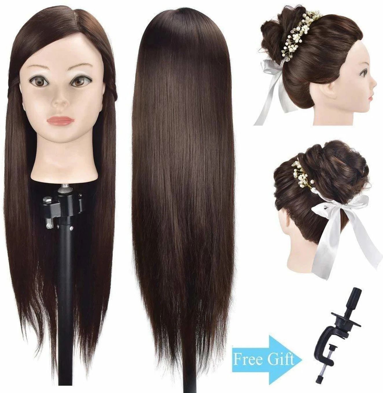 realmara Styling and Cutting Practice Multipurpose Silky Soft Dummy Hair Extension-picture-4