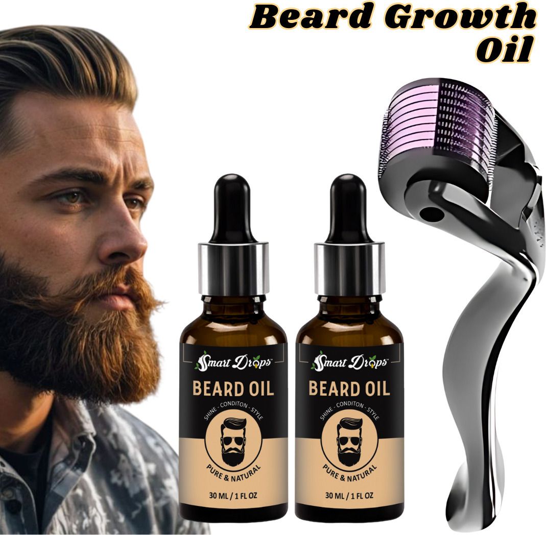 Beard Growth Oil and Derma roller 0.5mm for hair for beard, Thicker Beard Hair Oil-image-41