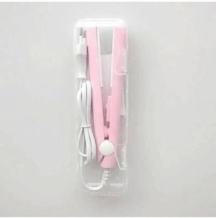 SDE Mini Hair Straightener Temperature Control Flat Iron with Plastic Storage Box Str/1 Hair Straightener-image-46
