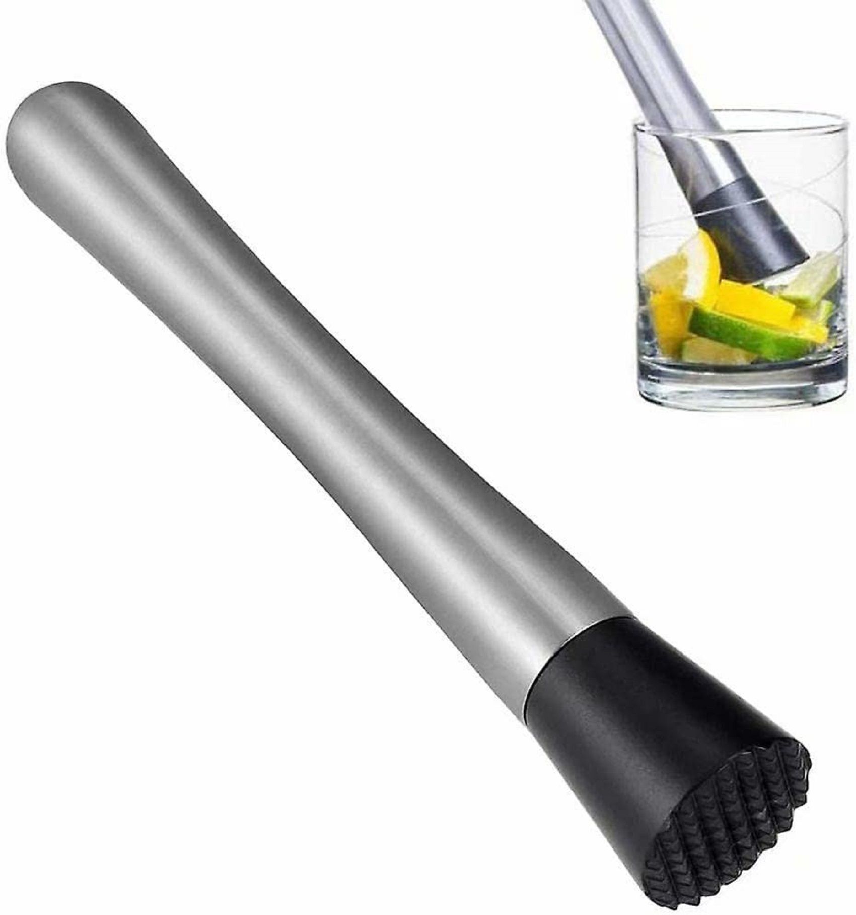 Stainless Steel Cocktail Muddler, Drink Muddler Tool 1 - Piece Bar Set-image-37