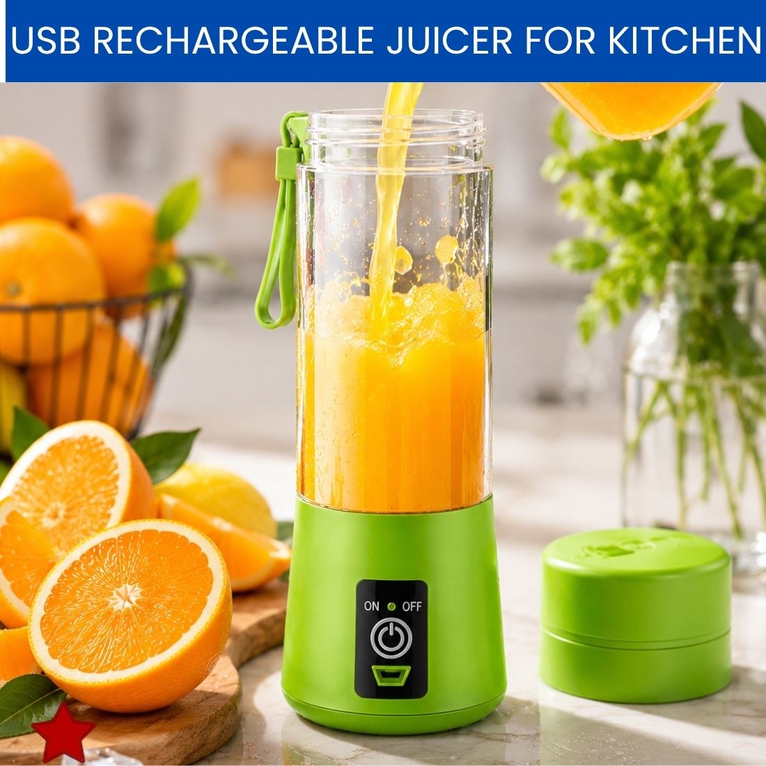 guggu Plastic Portable Electric Juicer Mixer Blender Bottle for Smoothies, Shakes & JuiceRQ416 Hand Juicer-picture-28