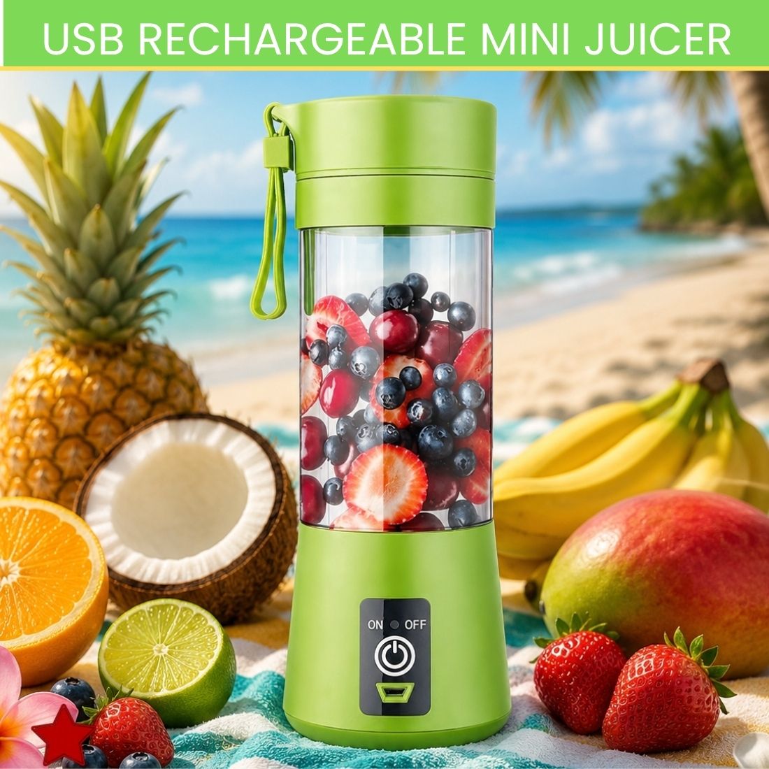 Plastic Portable Electric Juicer Mixer Blender Bottle for Smoothies, Shakes & JuiceRE478 Hand Juicer-image-24