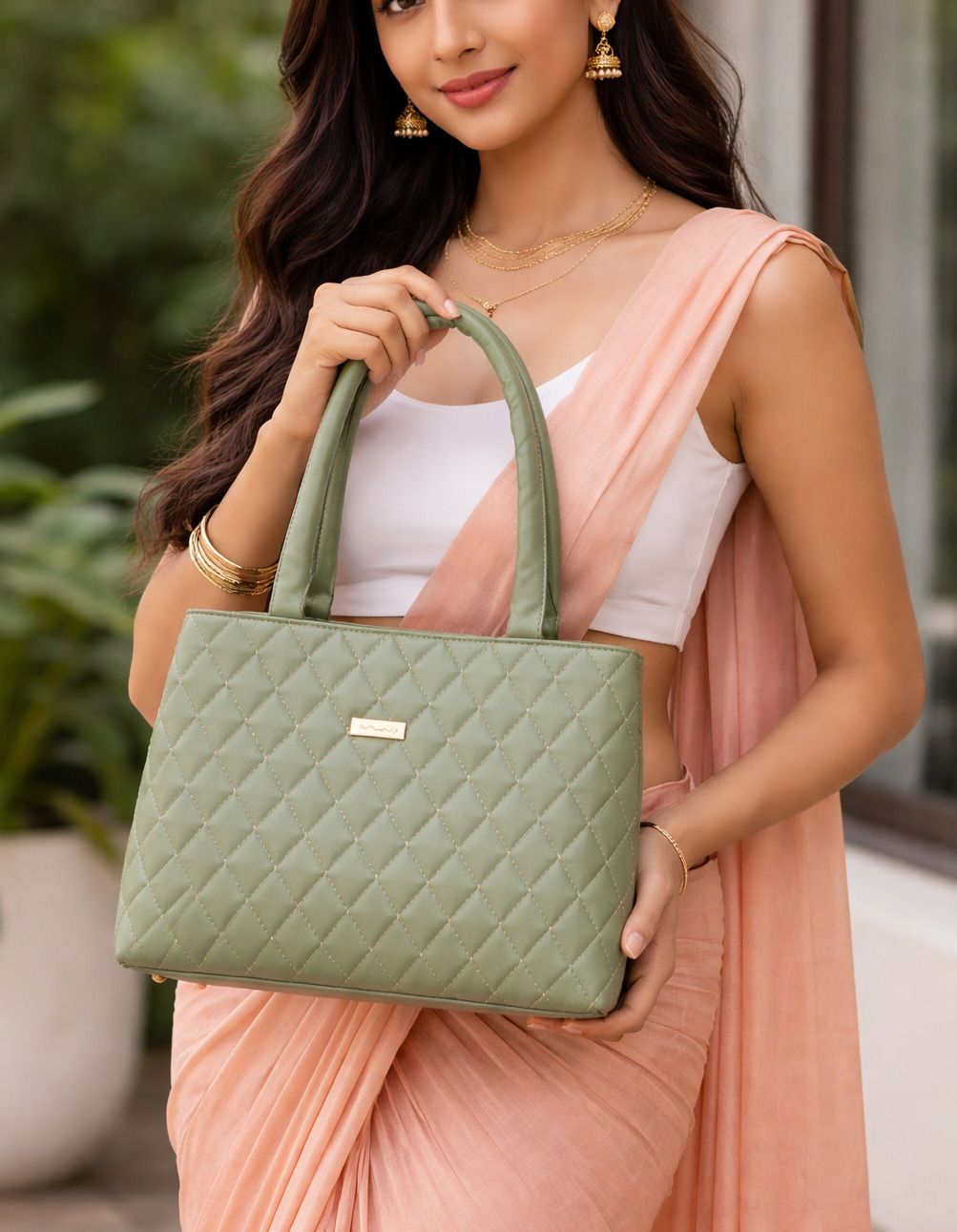 Women Green Shoulder Bag-image-36