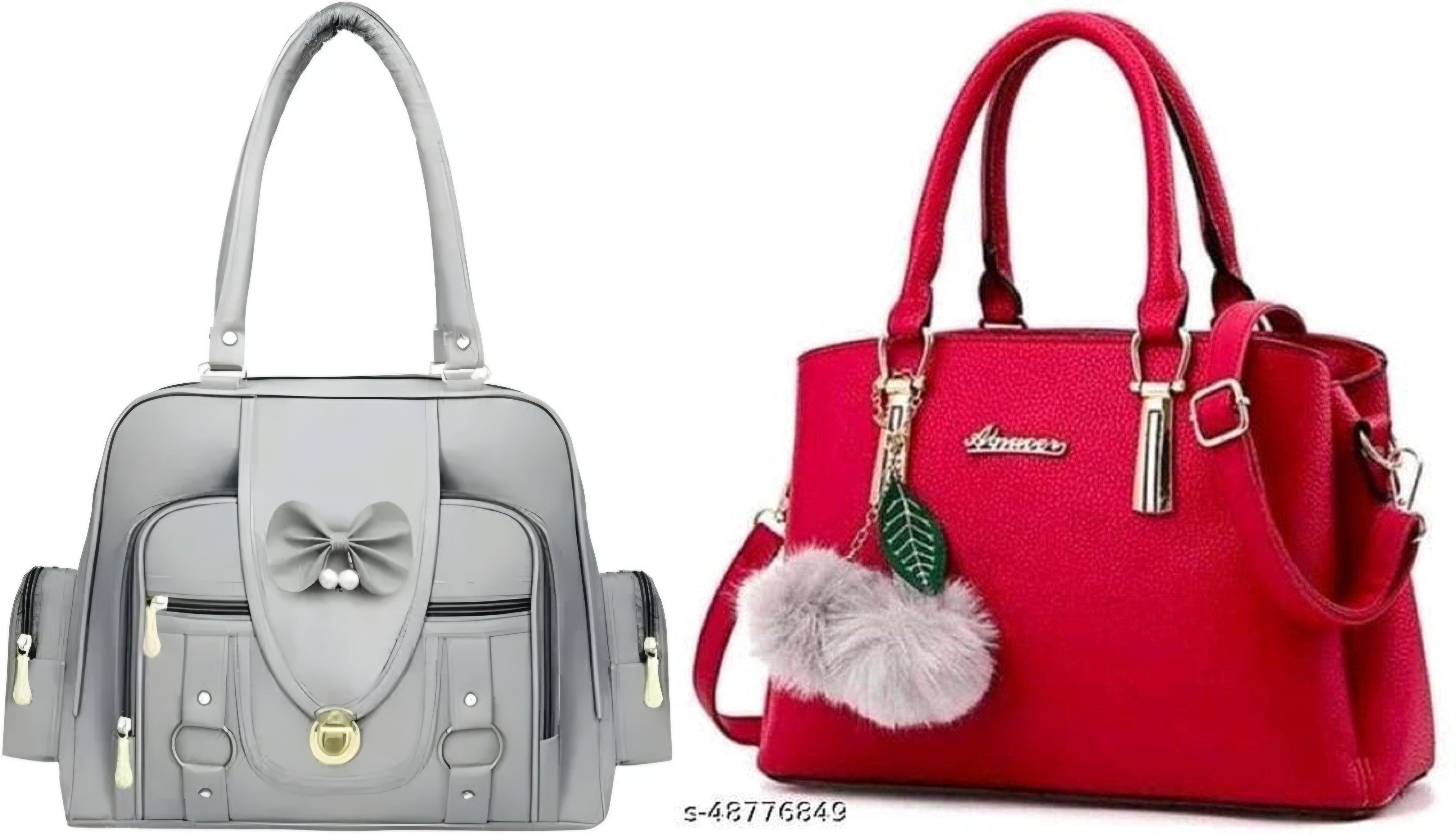 Women Grey, Red Messenger Bag-image-39