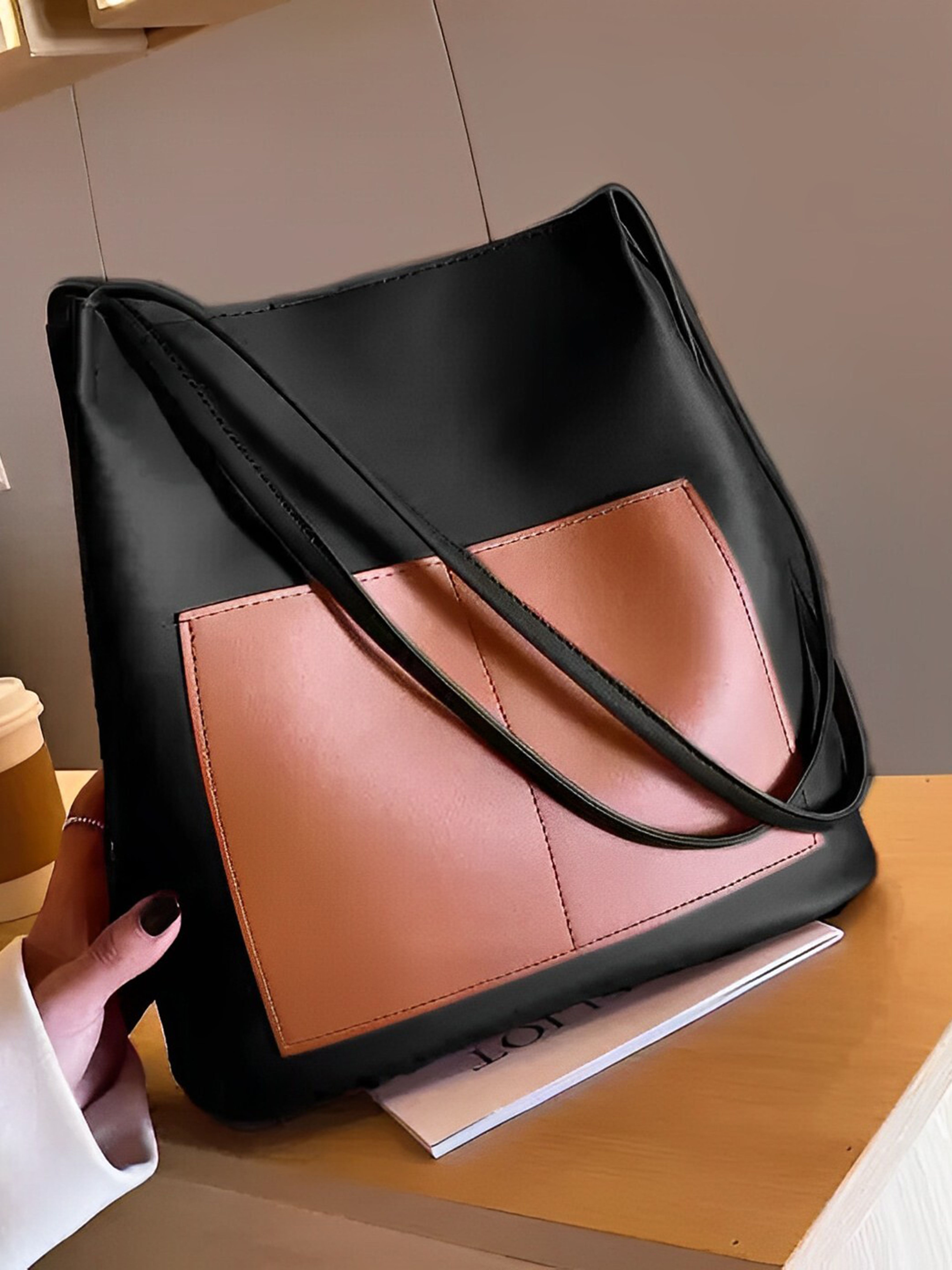 Black Women Tote Trendy Tote Bag for women | Stylish Spacious Handbag for office