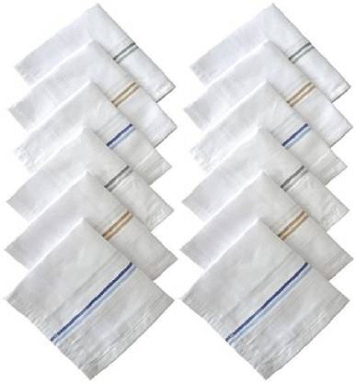 UQCKON cotton premium handkerchief for mens and boys ["White"] Handkerchief ["White"] Handkerchief-picture-10
