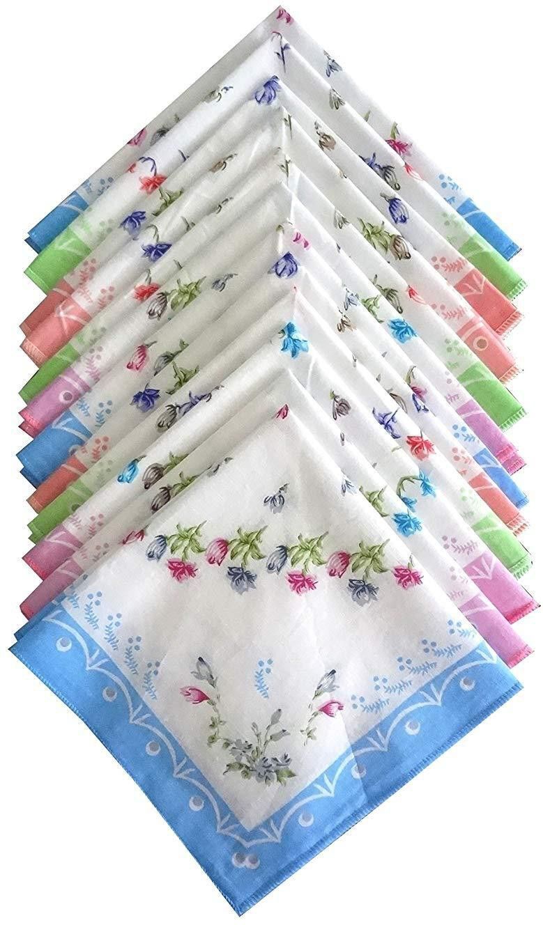 DIVYSIMAR Premium Cotton,Colorful Prints,women/Girls Handkerchiefs ["Multicolor"] Handkerchief-picture-18