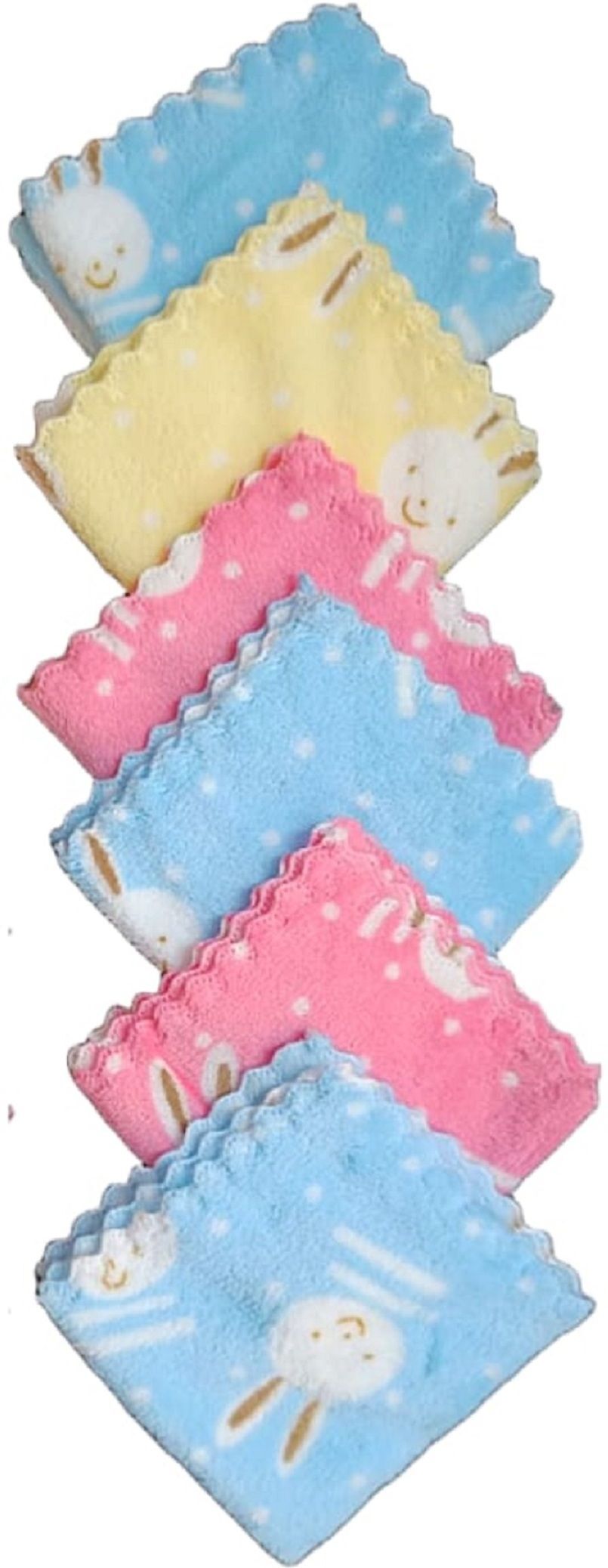 UQCKON Cartoon Print Soft Fabric Hanky for Baby Boy, Girl Wicking Sweat from Hands,Face ["Multicolor"] Handkerchief-image-6