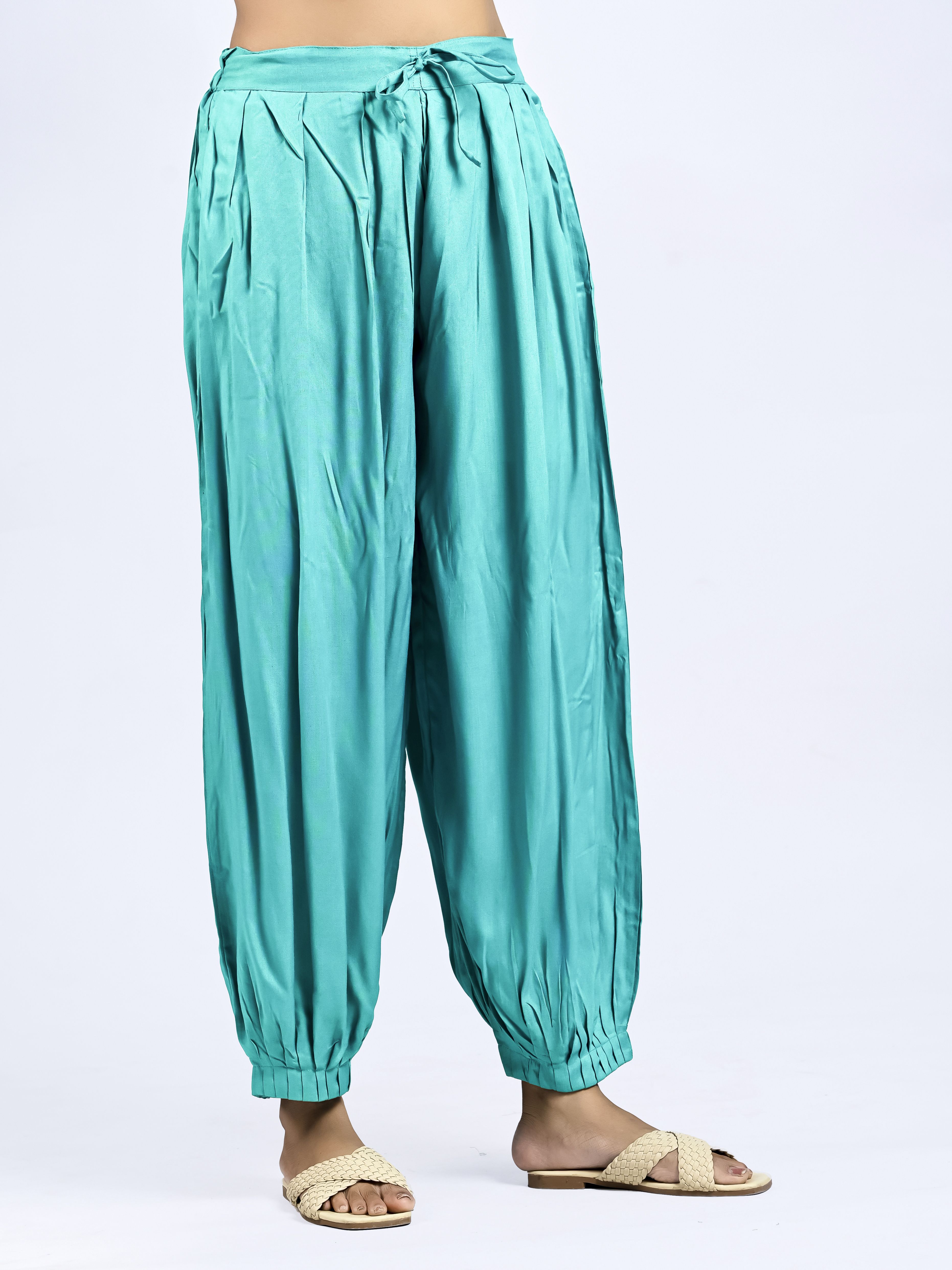 Solid Rayon Women Harem Pants