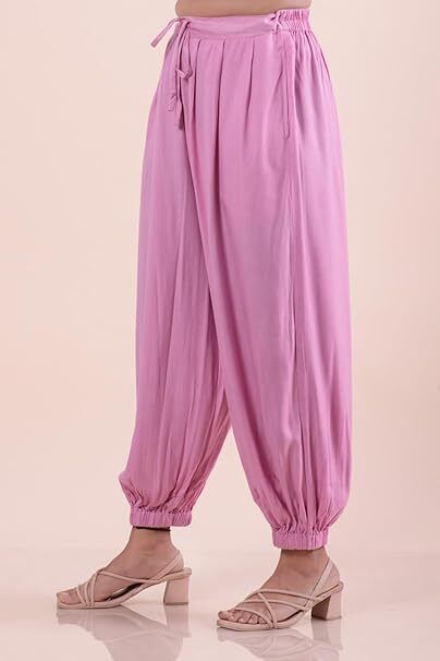 ardanay traders Solid Rayon Women Harem Pants-picture-10