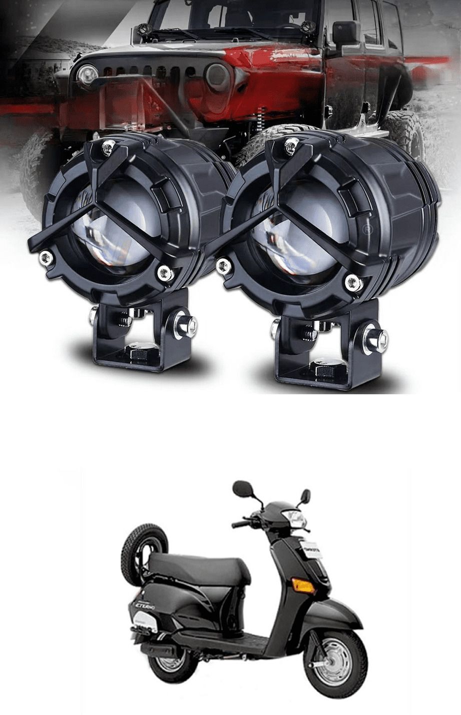 Y Shape Style Laser Beam Mini Driving Fog Light Bike LED Yellow/White SG338 Car Fancy Lights-image-6