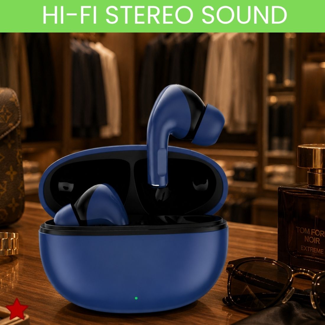 clairbell TWS Wireless Bluetooth in-Ear Earbuds with Charging Case, HD Stereo SoundZV350 Bluetooth Headset-picture-25
