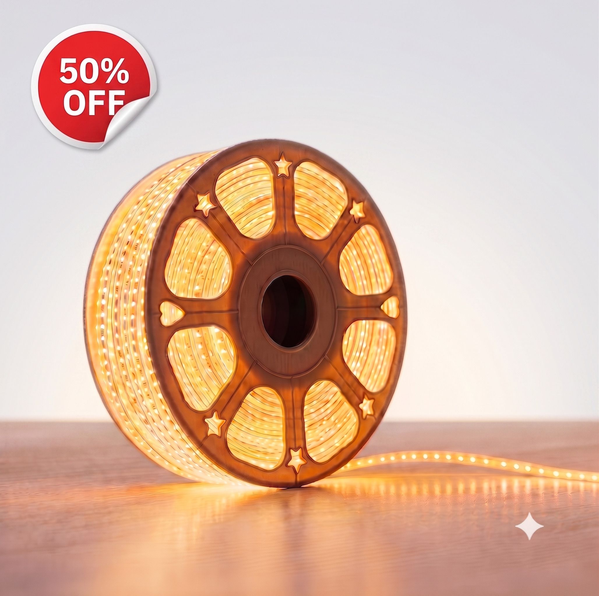 aurix 360 LEDs 5 m Yellow Steady Strip Rice Lights-picture-18