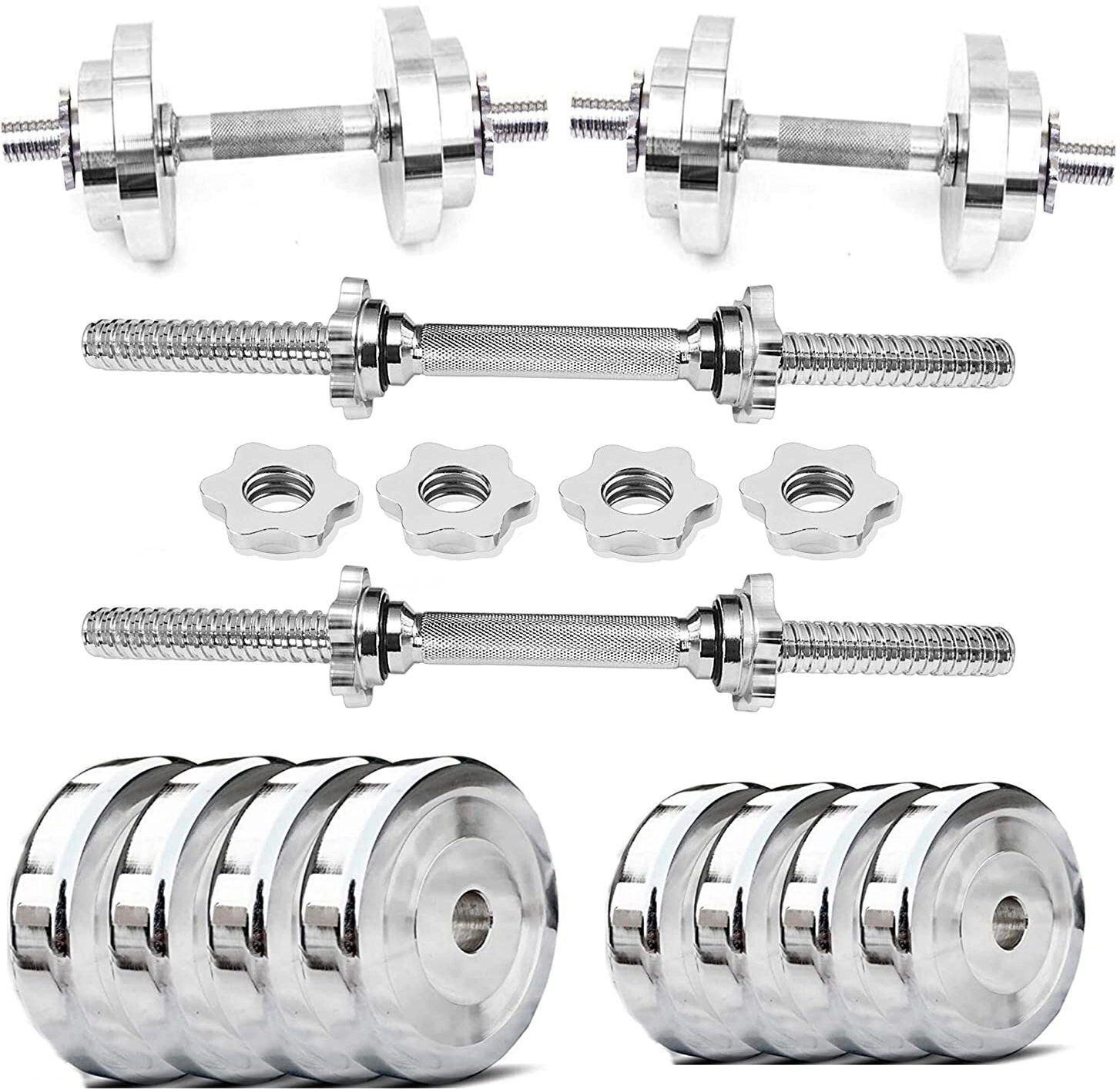 gamers hub 0.2 kg Home Gym Set, Steel Set, Steel Dumbbell Plates (10KGX2, 7.5KGX2, 5KGX2, 2.5KGX2) Home Gym Combo-picture-11