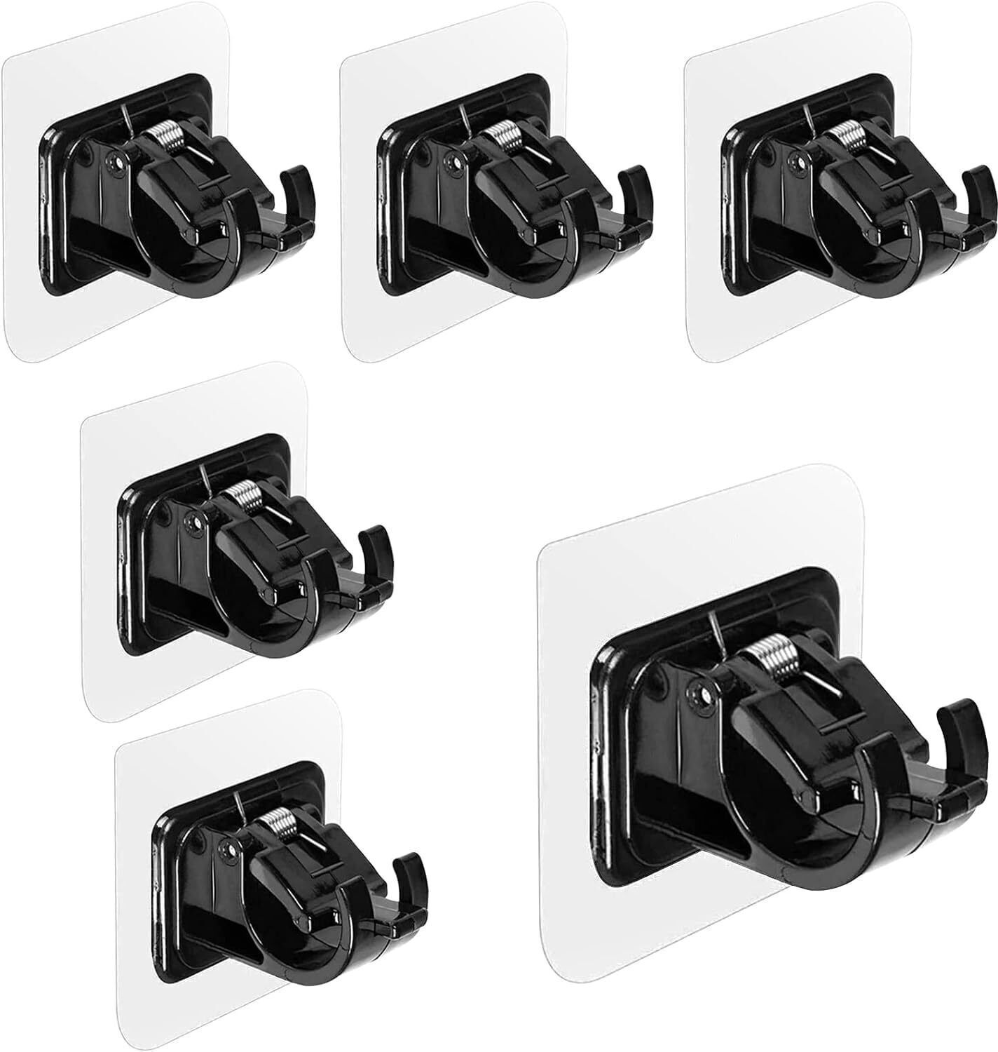 Black Self-Adhesive Hook / No Drilling Wall Holder / Curtain Rod Holder / Hook 6-image-7