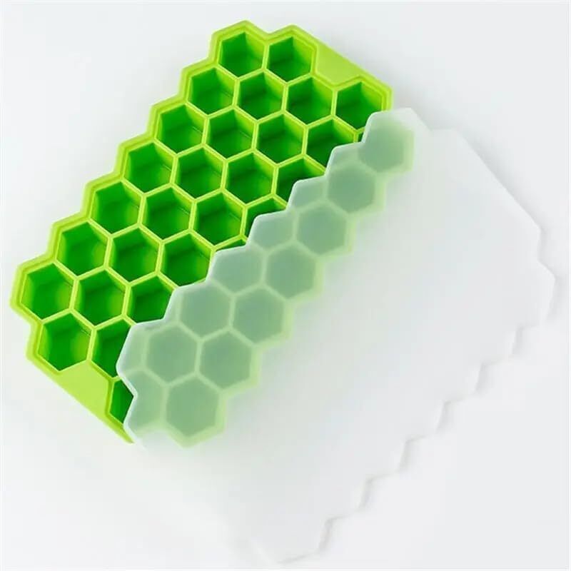 increment Silicone Ice Cube Tray with lid (Pack of 1) Green Silicone Ice Cube Tray-picture-16