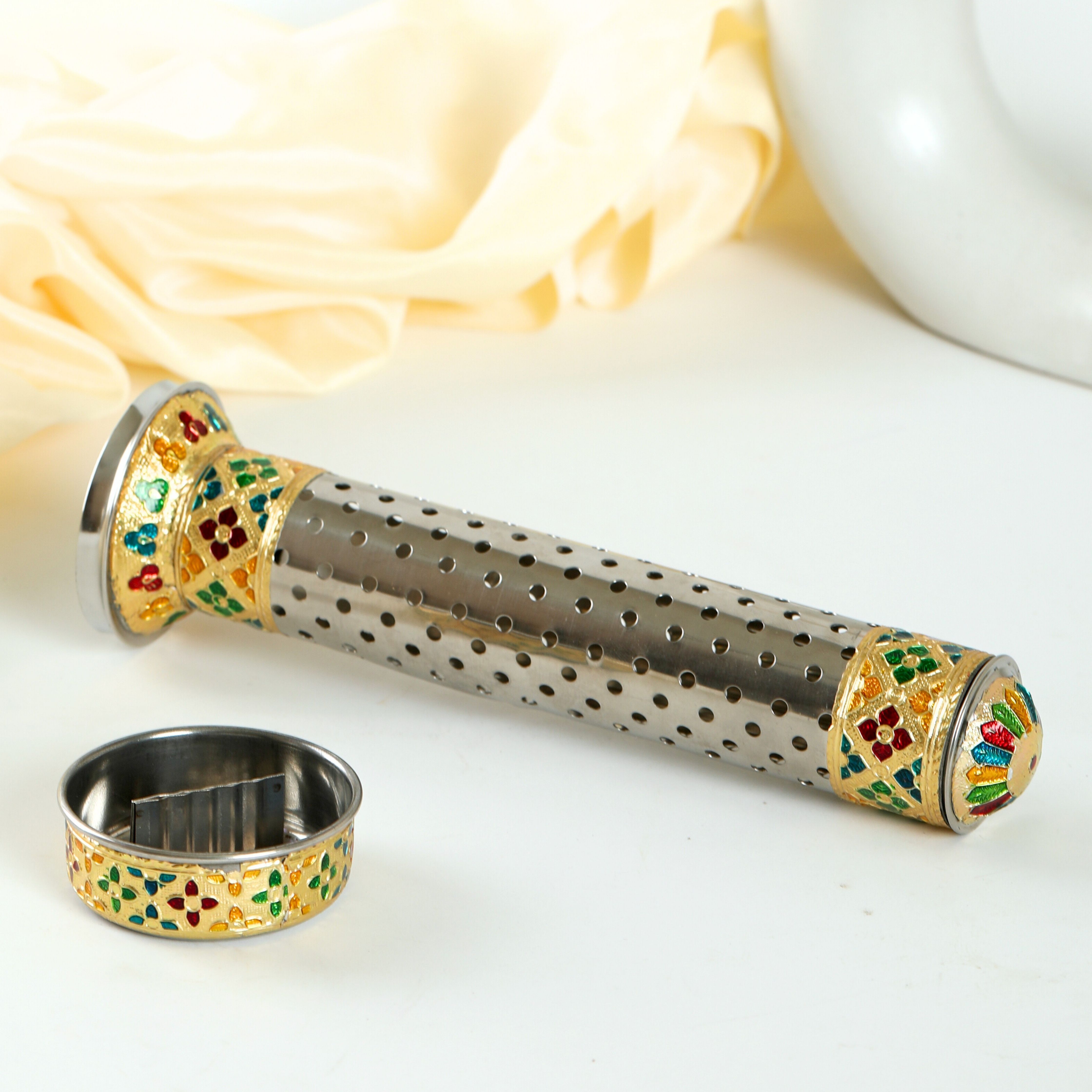 navrang Incense stick Stand, Incense stick holder, Agarbatti stand Steel Incense Holder Set-picture-37