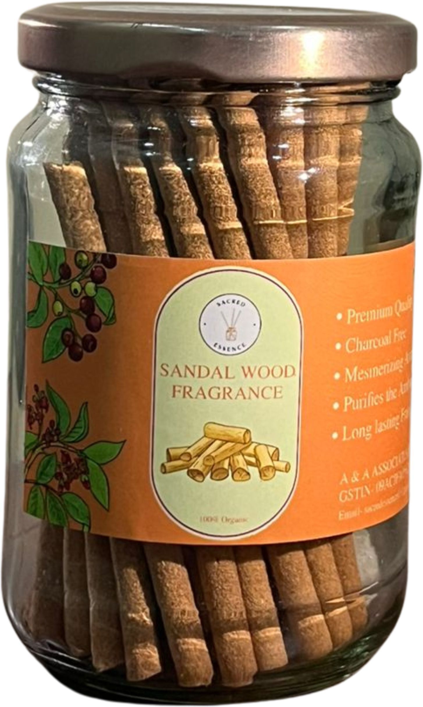 Chandan Incense Stick in Premium Glass Jar Sandalwood-image-13