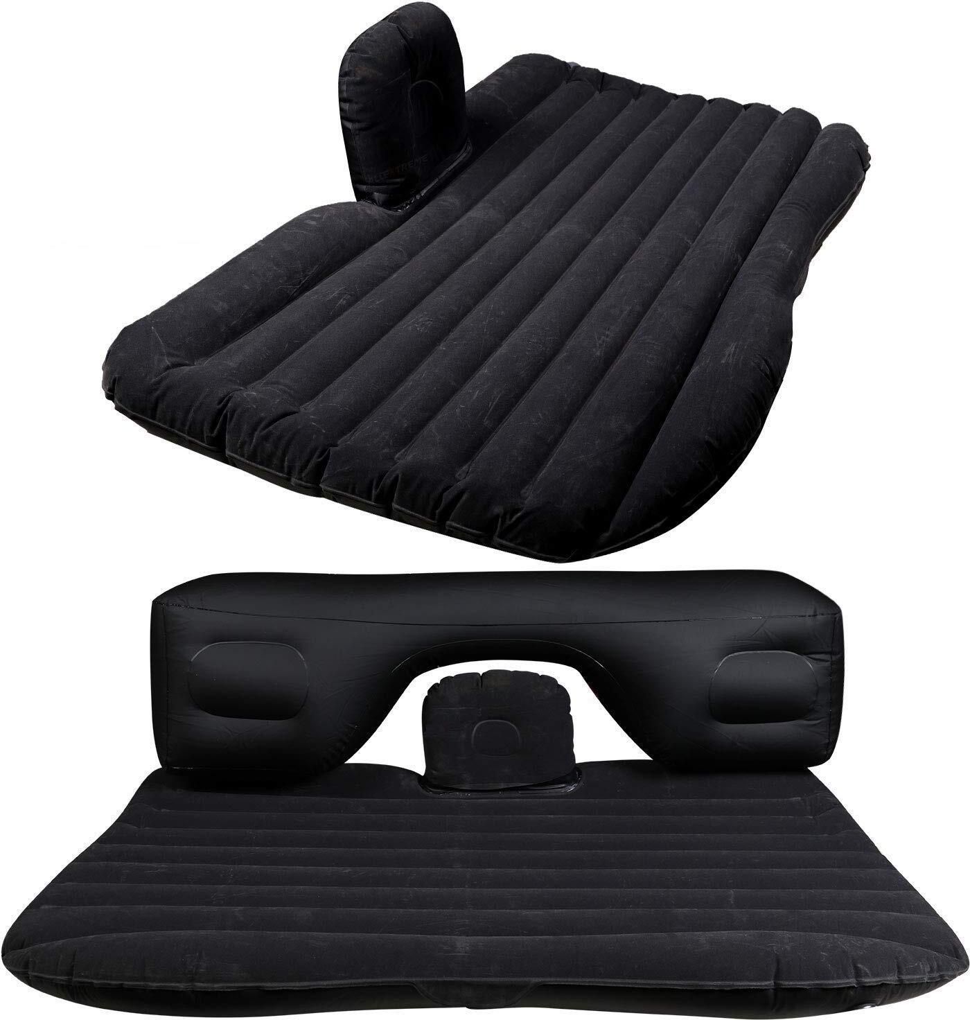 viraan Black Inflatable Car Mattress with Pump and Two Air Pillows for Road Trips Car Inflatable Bed-picture-42