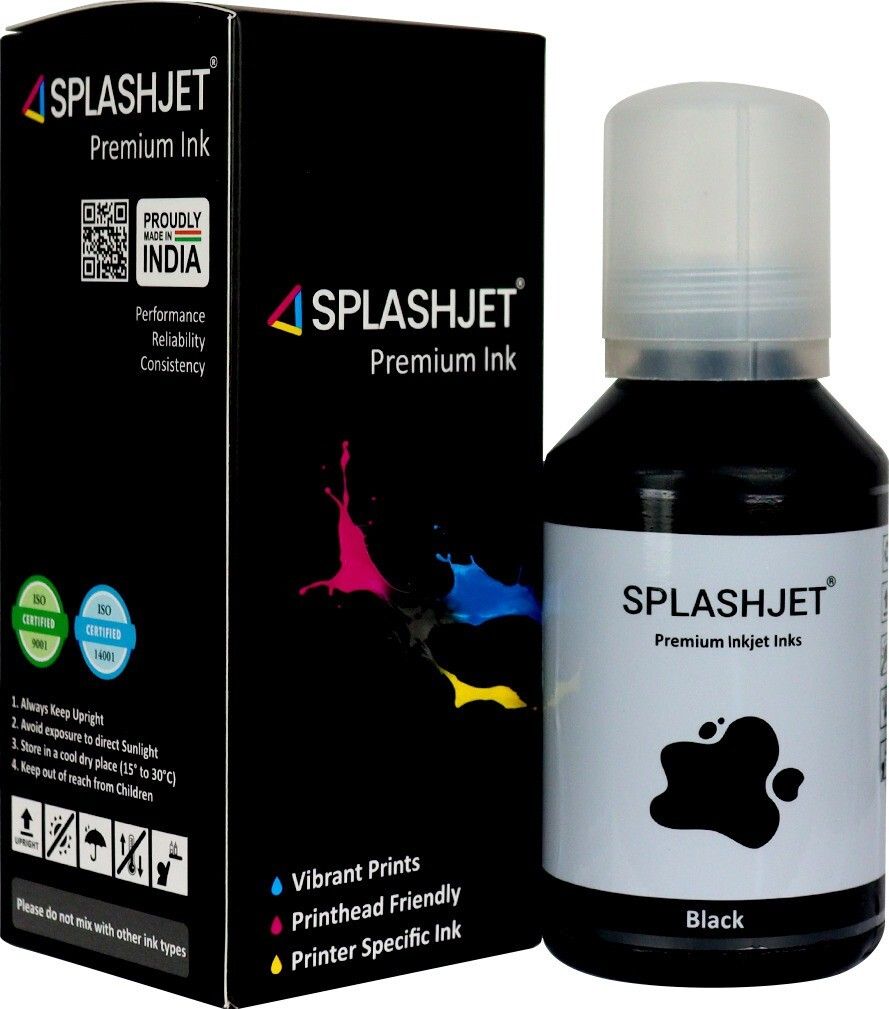 Splashjet 005 Ink for Epson M1100, M1120, M1140, M1170, M1180, M2140, M2170, M3140, M3170, M3180 Printer (120gm x 1) Ink Bottle - Black Ink Bottle Black Ink Bottle-image-49