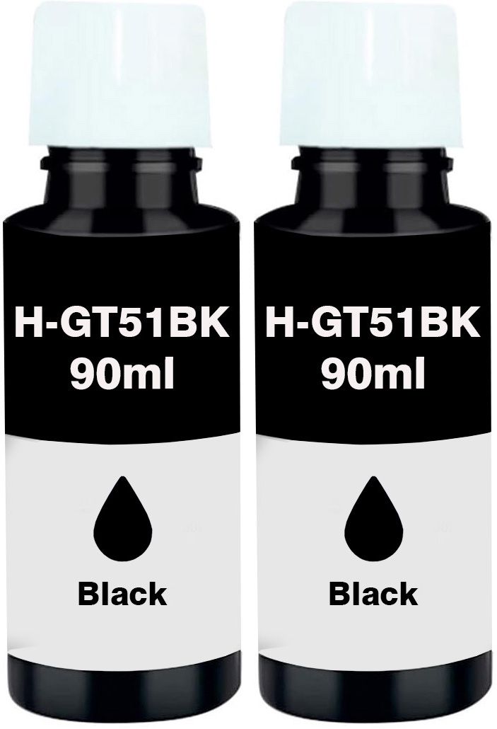 verena HGT51/HGT52 Refill Ink Compatible For 310 315 319 410 415 419 Printers 90ML Black - Twin Pack Ink Bottle