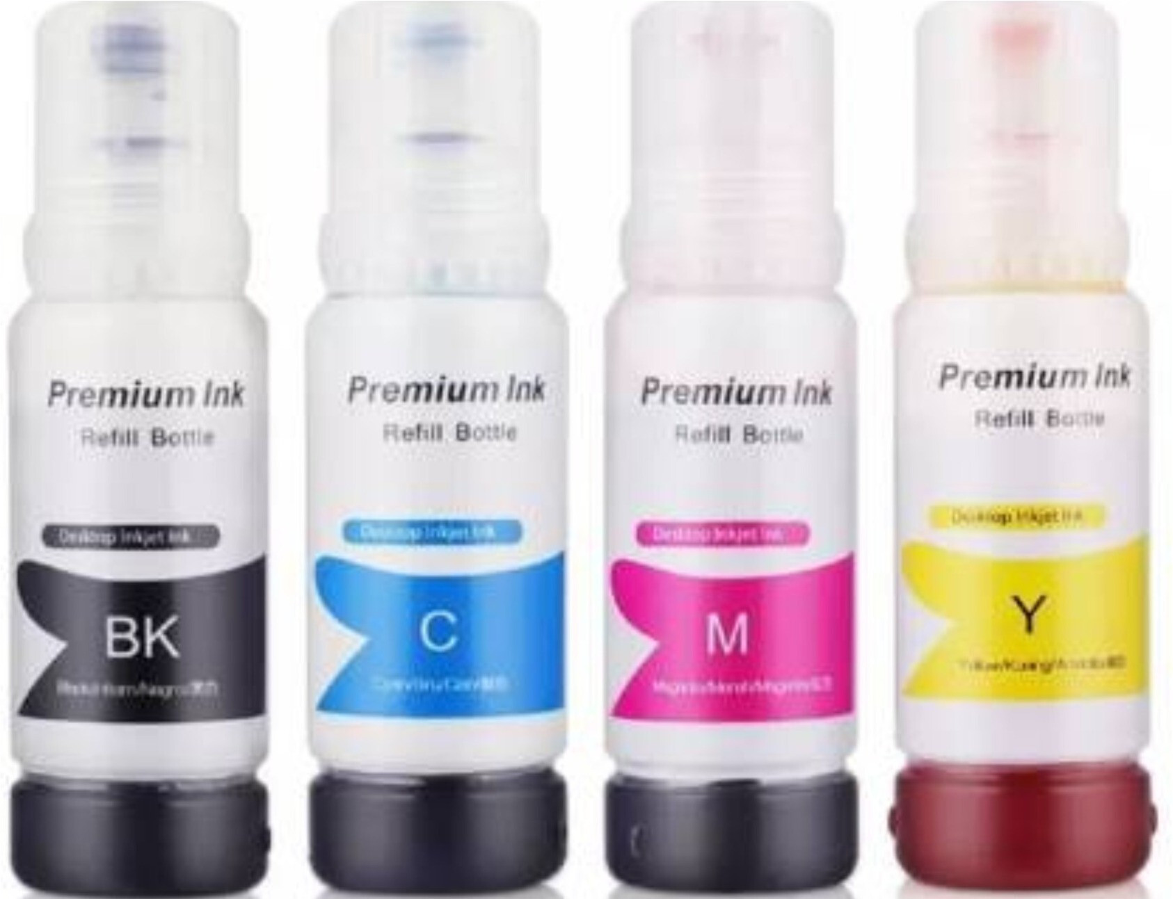 Printcare Refill Ink for Epson L3115 Ink for Use in Epson 001 003 Series Multi-Colour- 70ML Each Bottle Tri-Color Ink Bottle image 1