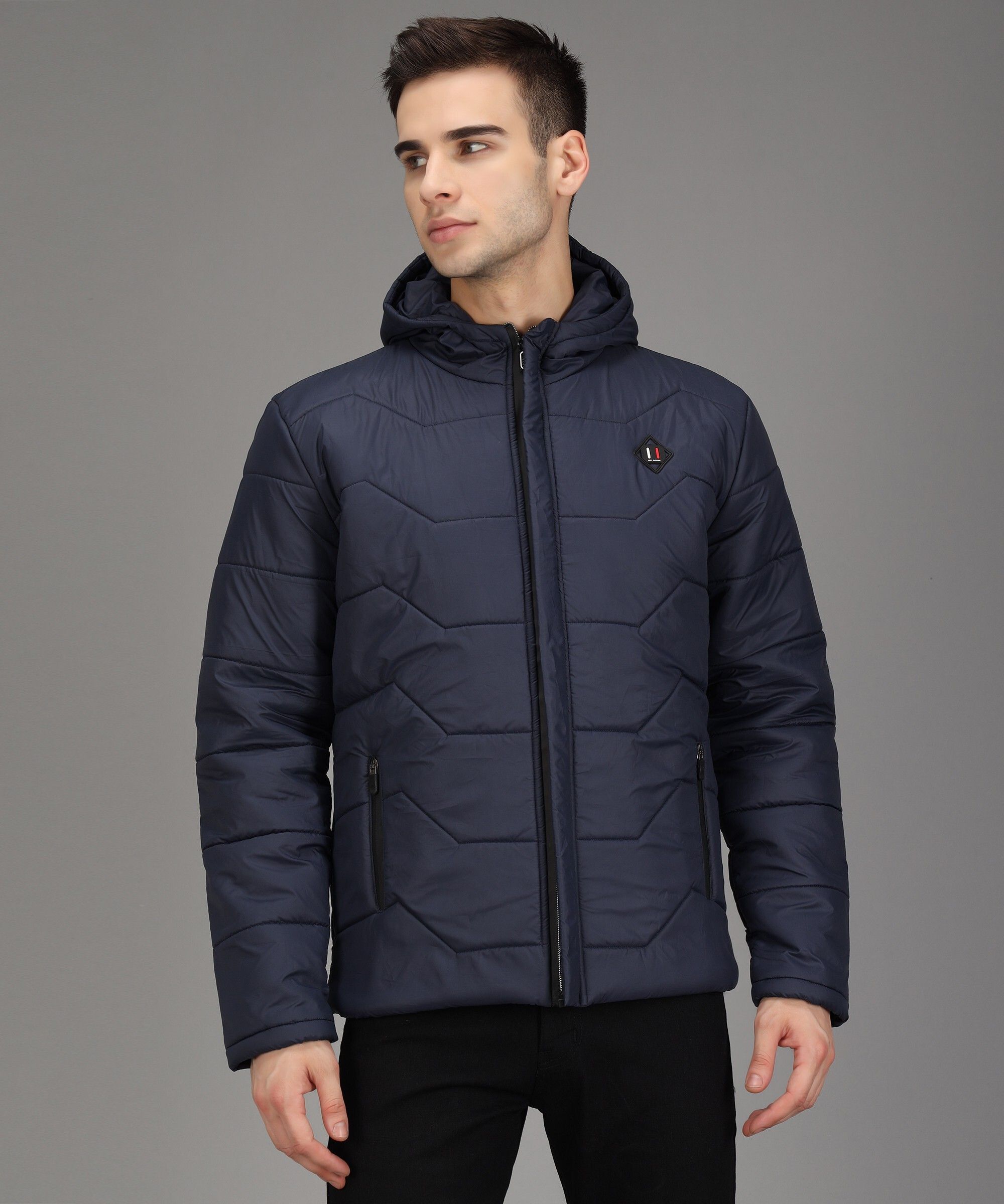 Men Solid Quilted Jacket-image-41