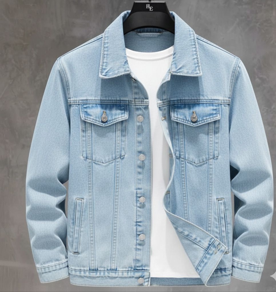 moda rapido Men Solid Denim Jacket-picture-12