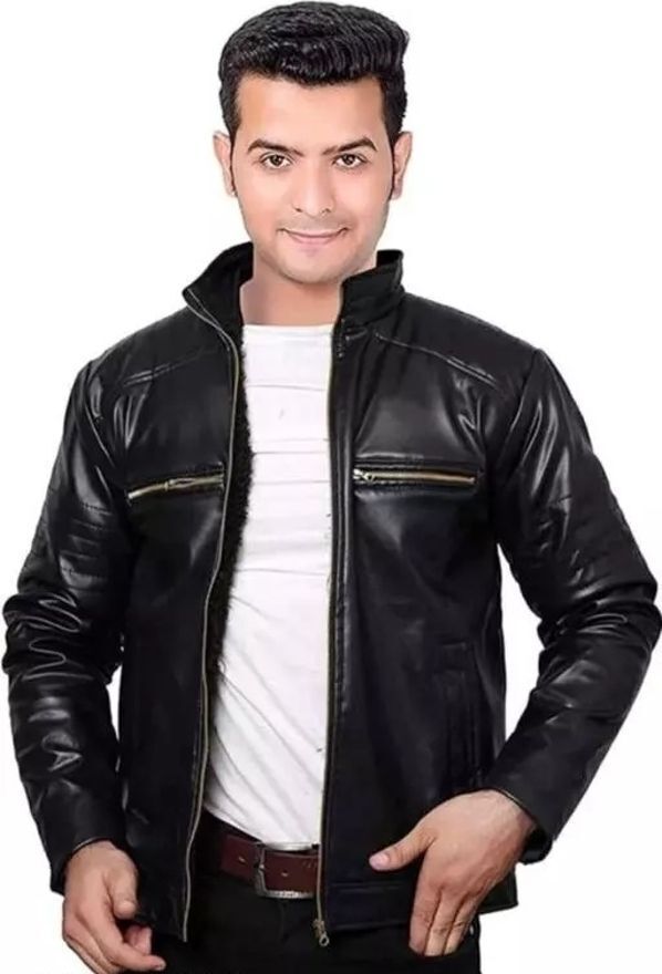 reksans trends Men Solid Leather Jacket-picture-19