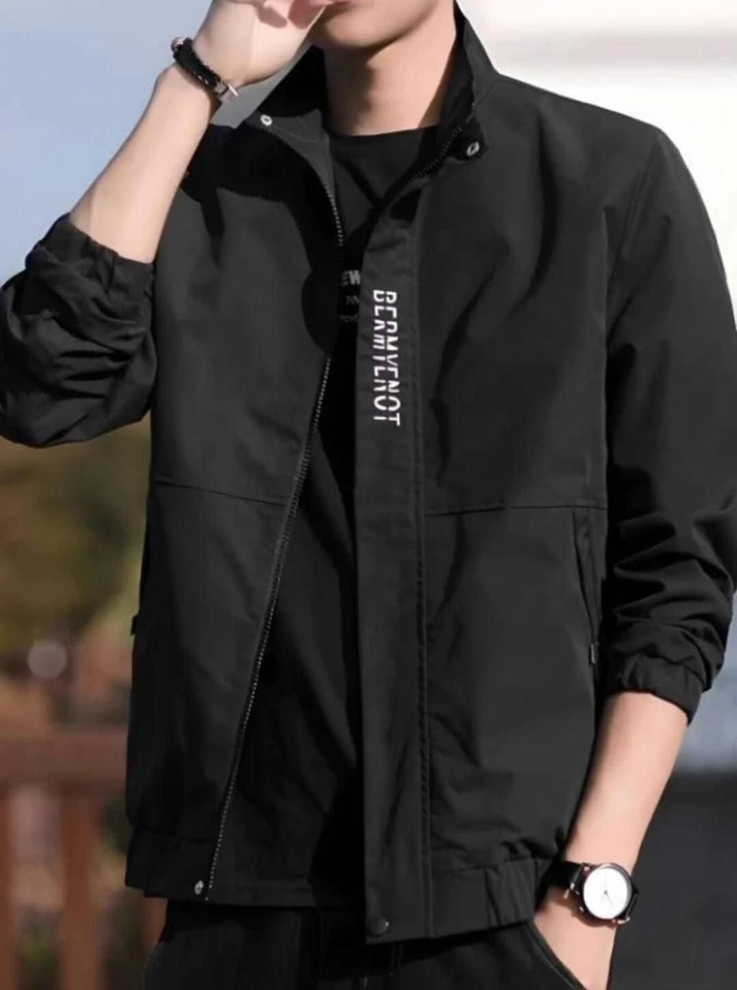 ynam Men Solid Bomber Jacket-picture-16