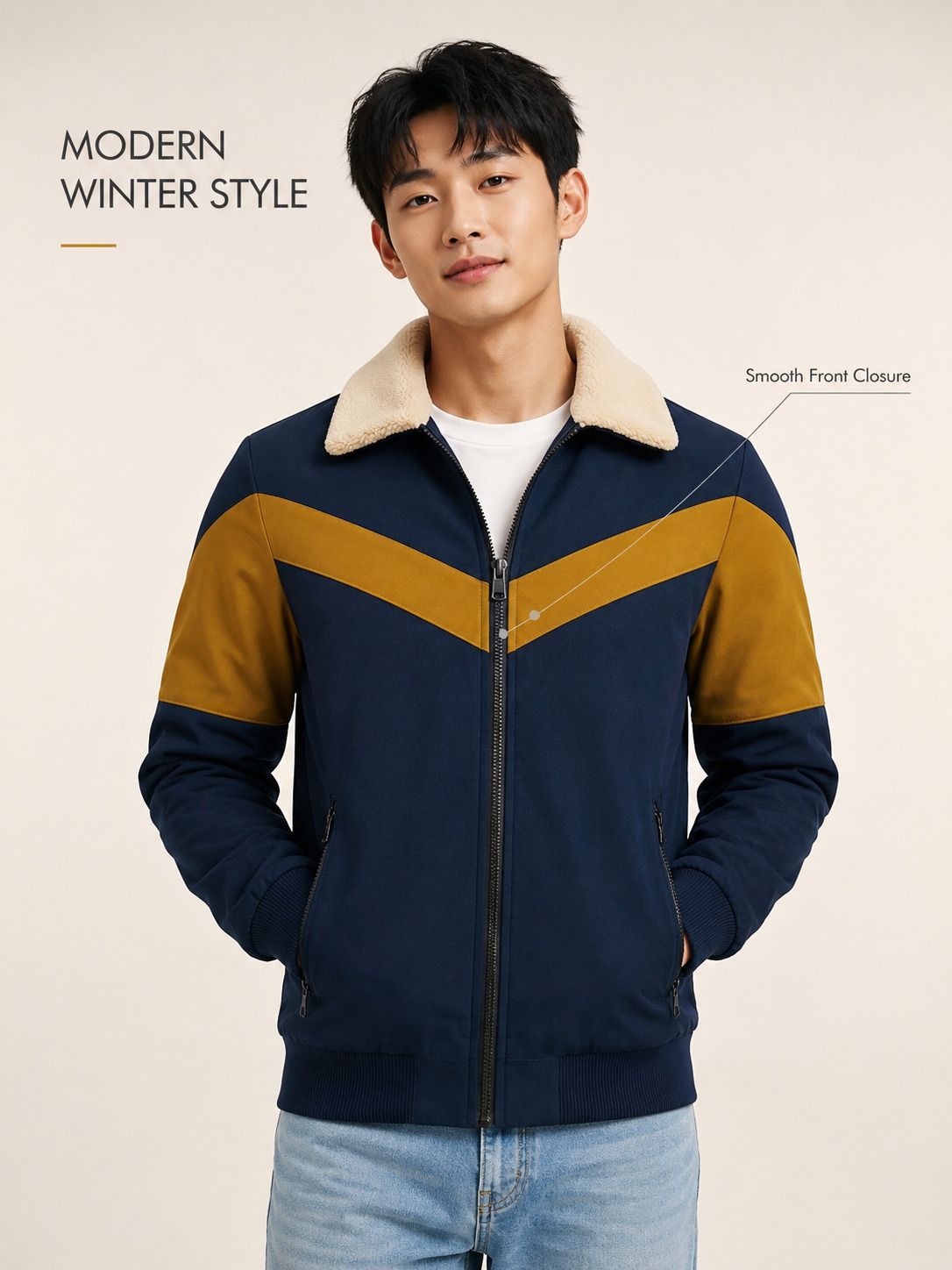 caraba Men Striped Bomber Jacket-picture-27