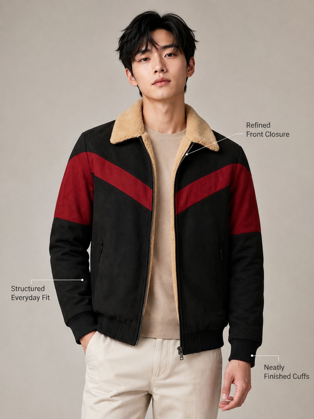 caraba Men Striped Winter Coat-picture-32